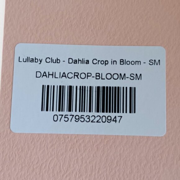 Dahlia Bloom Crop Top S/M NWT The Lullaby Club - Picture 3 of 11